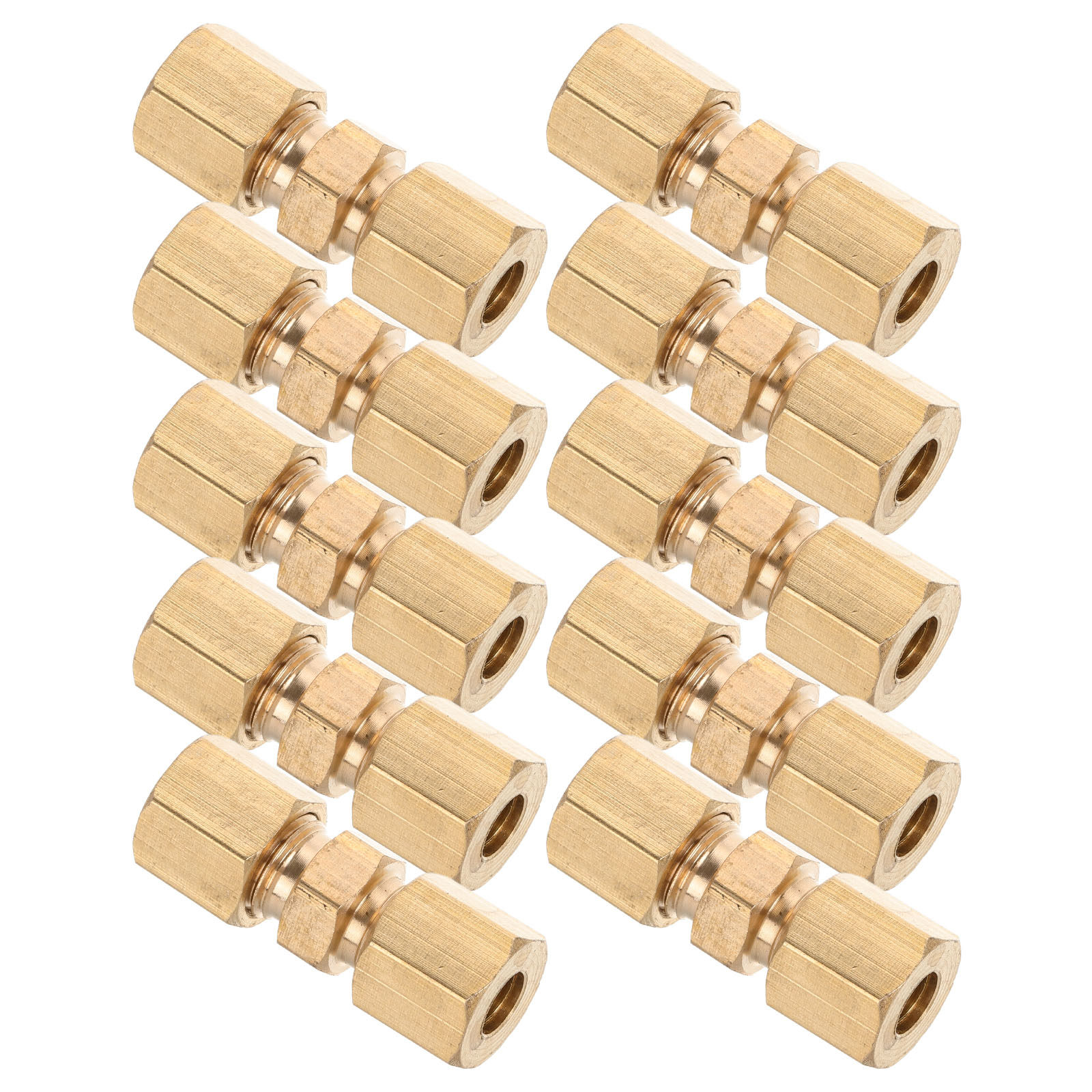 10Pcs Brass Brake Line Union C - Compression Fitting Brass 评论和价格